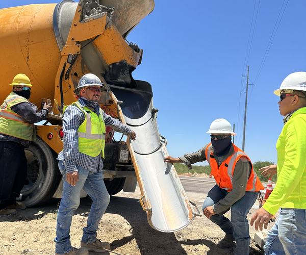 Pouring a foundation