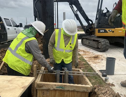 Leveling a cabinet foundation form