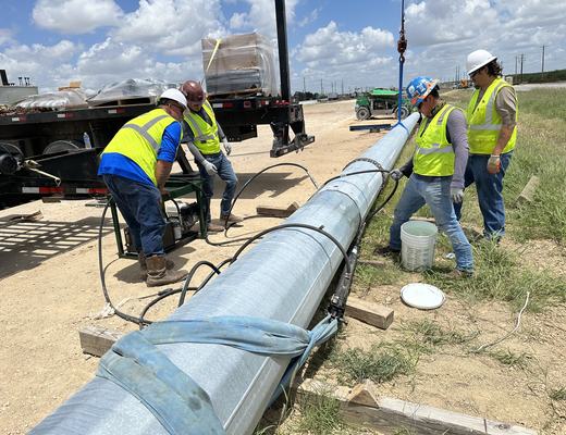 Joining high-mast pole sections