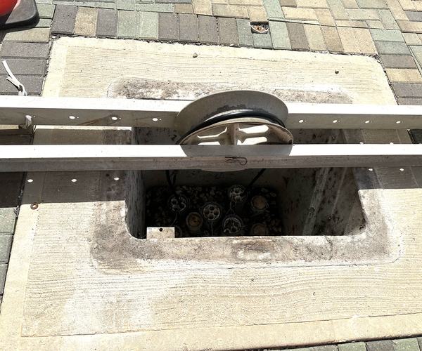 Ground box cable pull